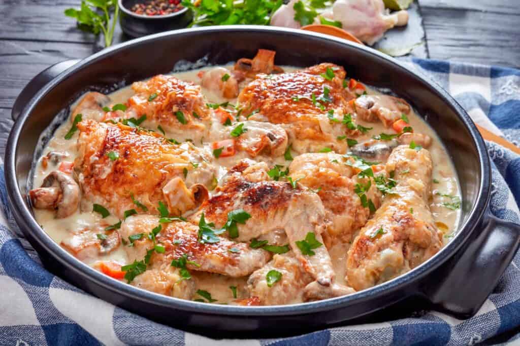 Receta de Pollo con Champinones
